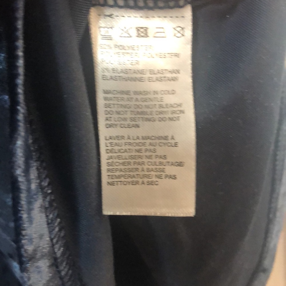 Adorable 7/8 blue velour girls dress - Picture 4 of 5